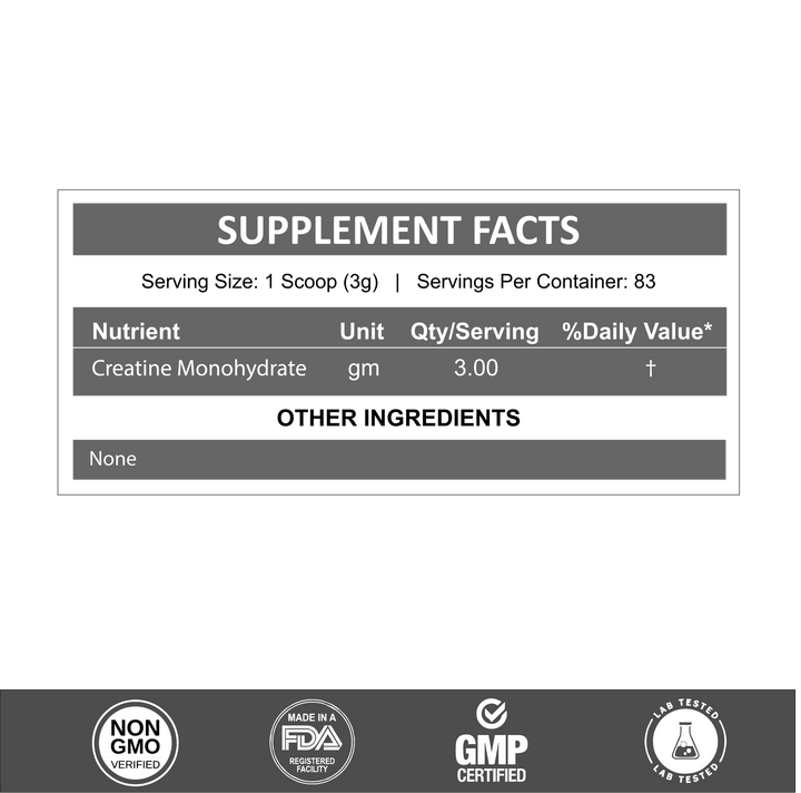 Crato Creatine Monohydrate - 100% Micronized